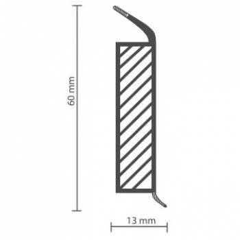 Kernsockelleiste für Designbeläge schwarz UNI